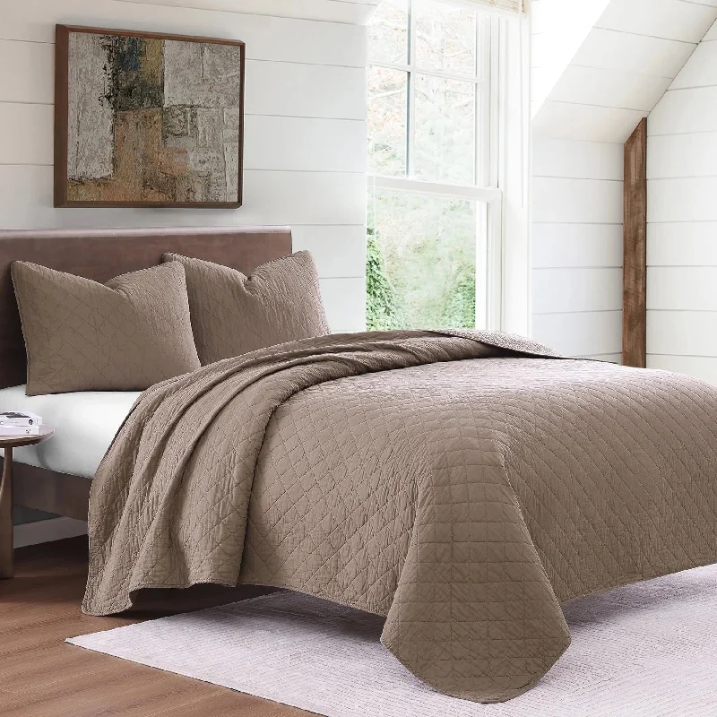 Cotton Comfort Mocha Quilt Set