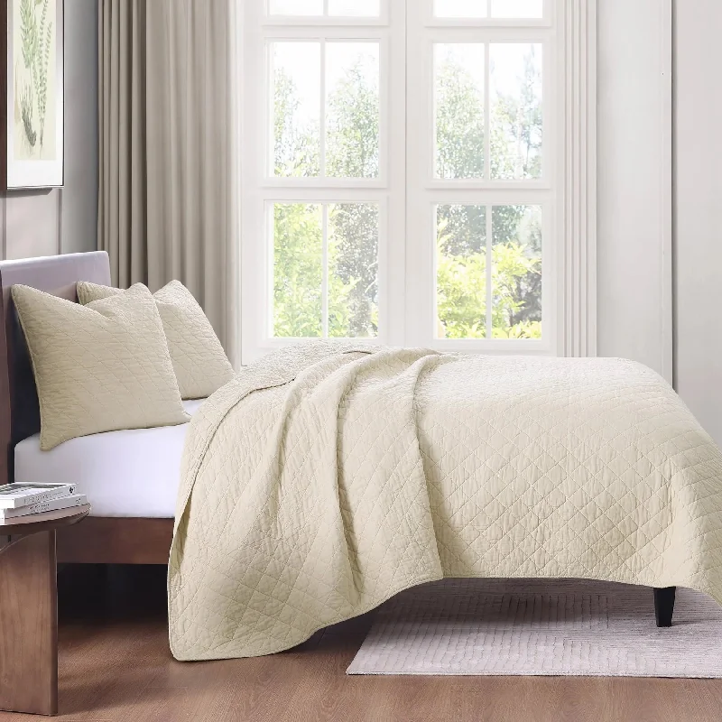 Cotton Comfort Prairie Tan Quilt Set