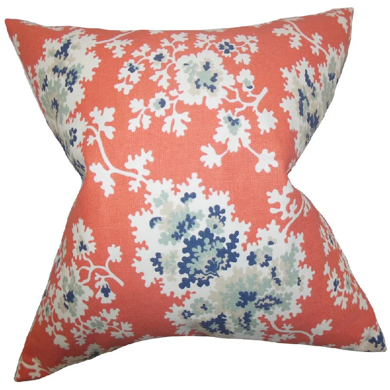 Danique Floral Euro Sham Coral