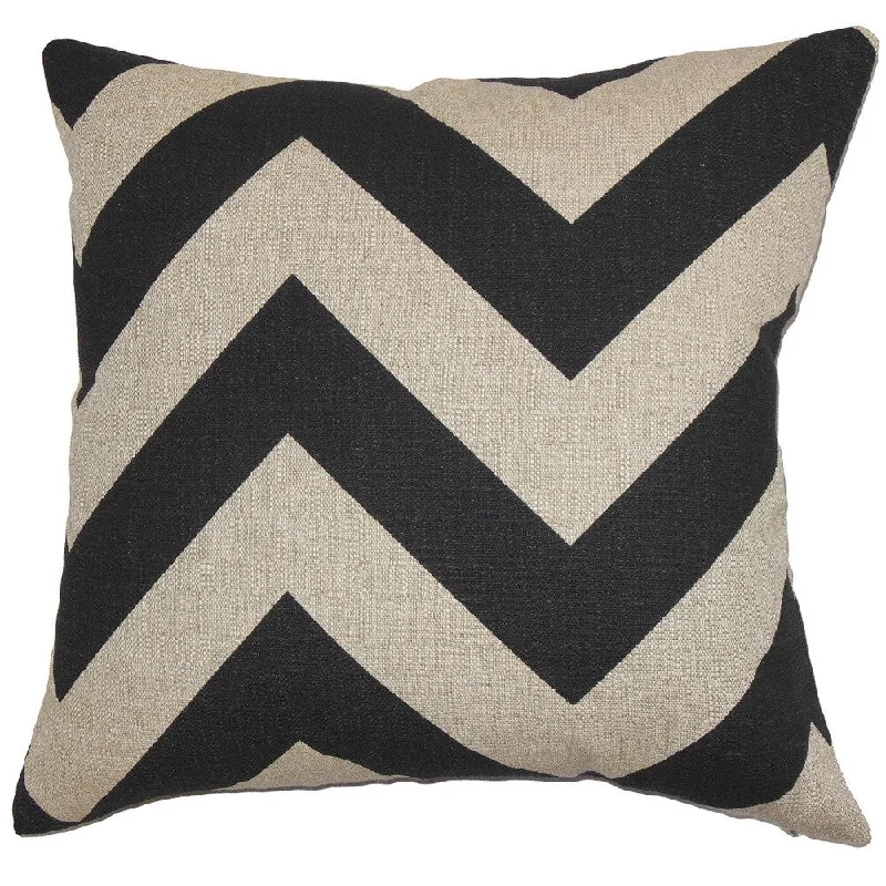 Eir Zigzag Euro Sham Black Natural