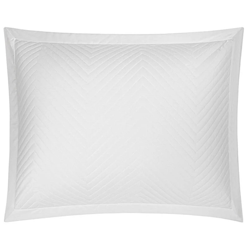 Eloise White Quilted Sham