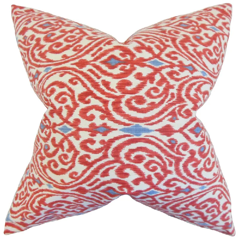 Ennis Ikat Euro Sham Red