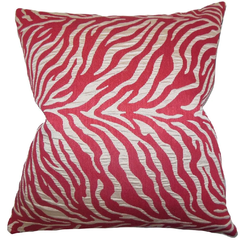 Helaine Zebra Print Euro Sham Red