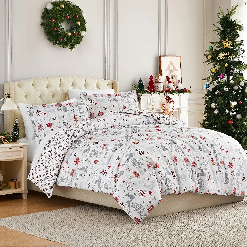 Holly Jolly Lane Reversible Comforter Set