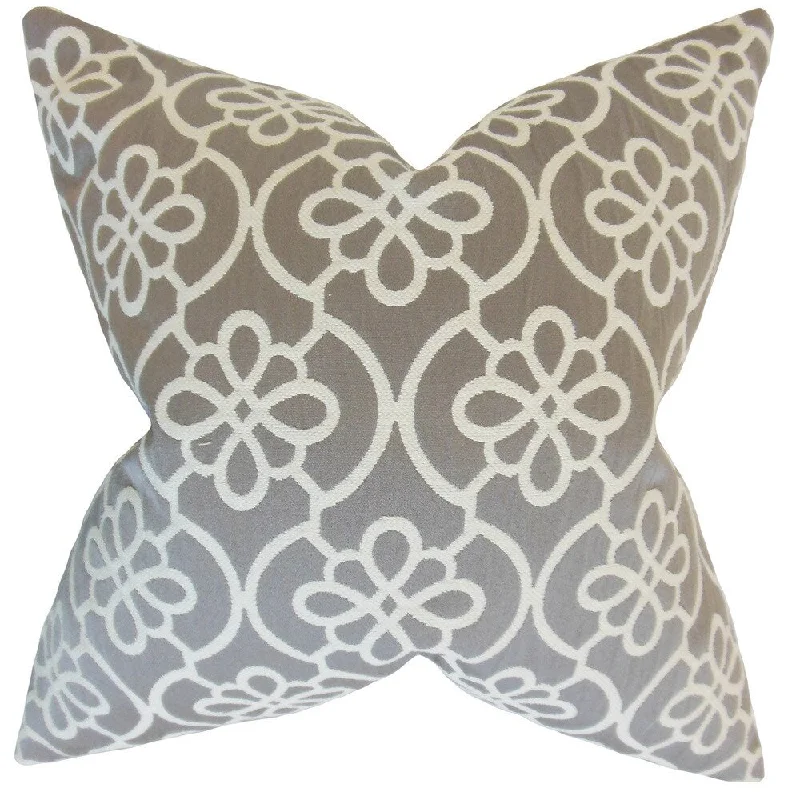 Indre Geometric Euro Sham Grey