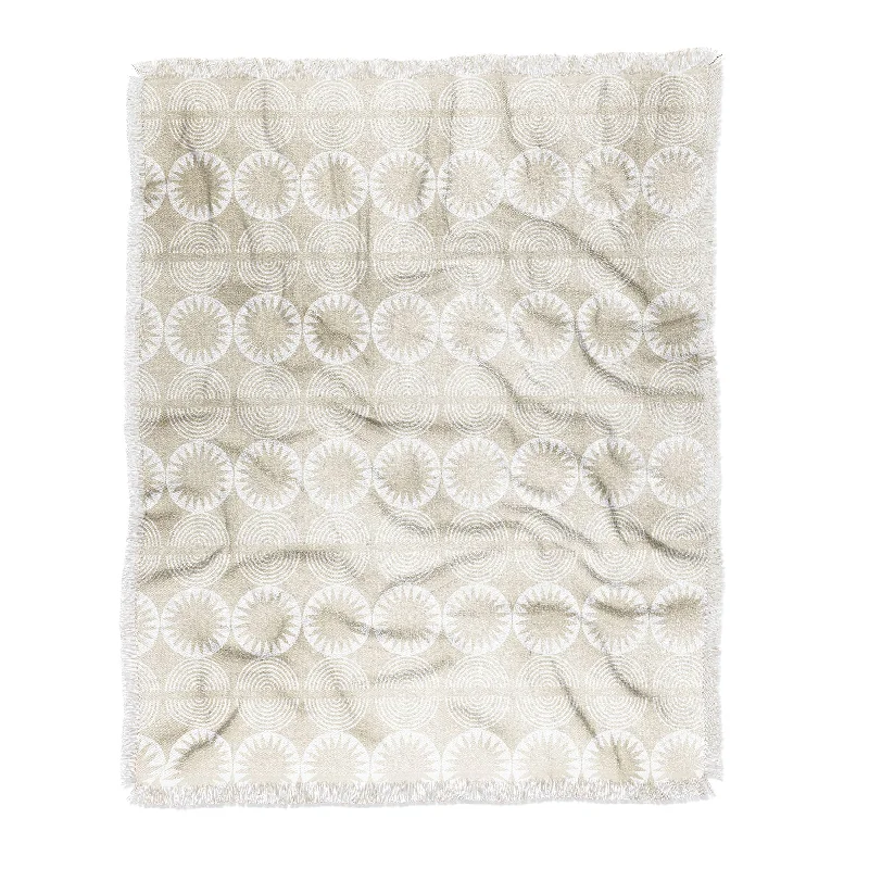 Iveta Abolina Sun And Arches Neutral Throw Blanket