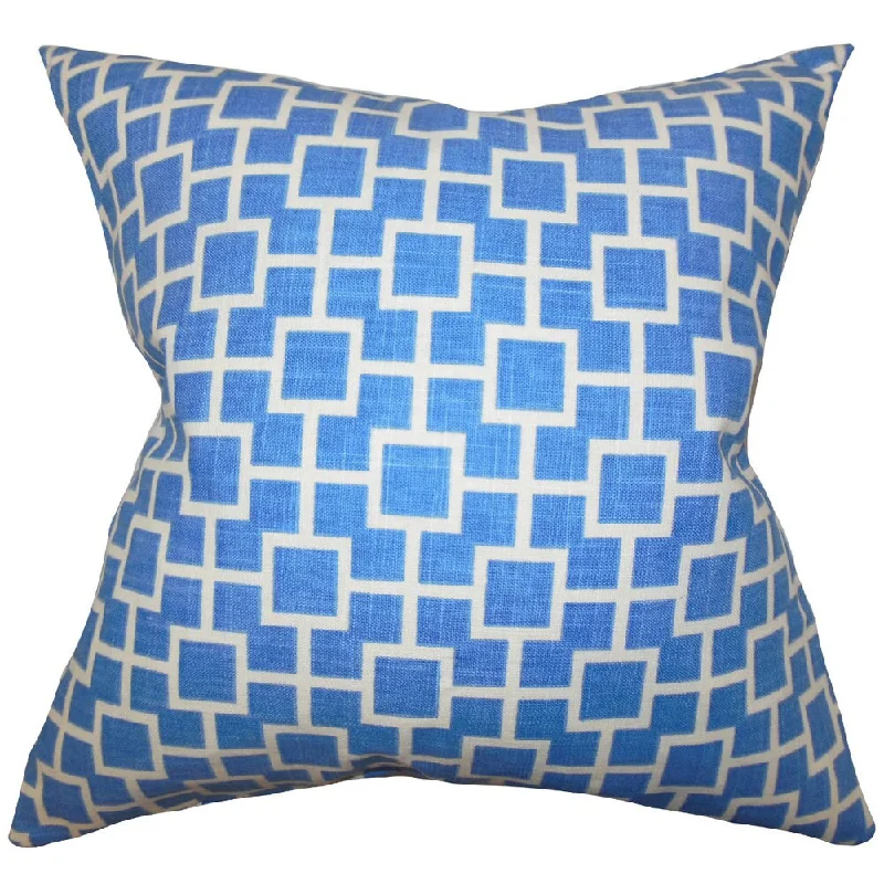 Janka Geometric Euro Sham Blue