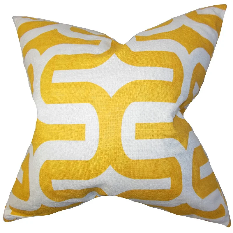 Jaslene Geometric Euro Sham Yellow