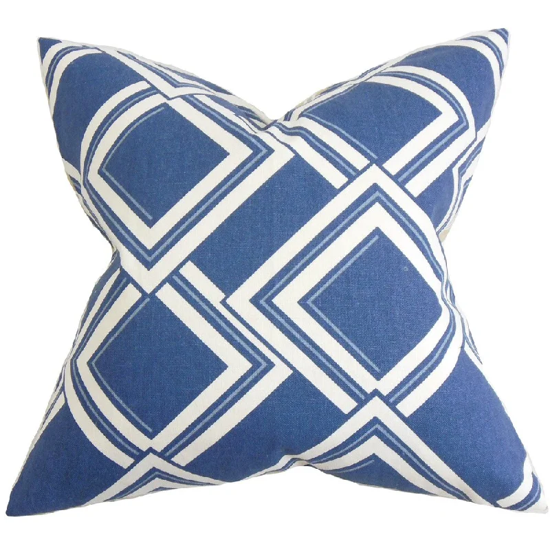 Jersey Geometric Euro Sham Blue