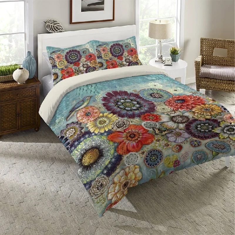 Laural Home Blue Bird Boho Standard Comforter Sham