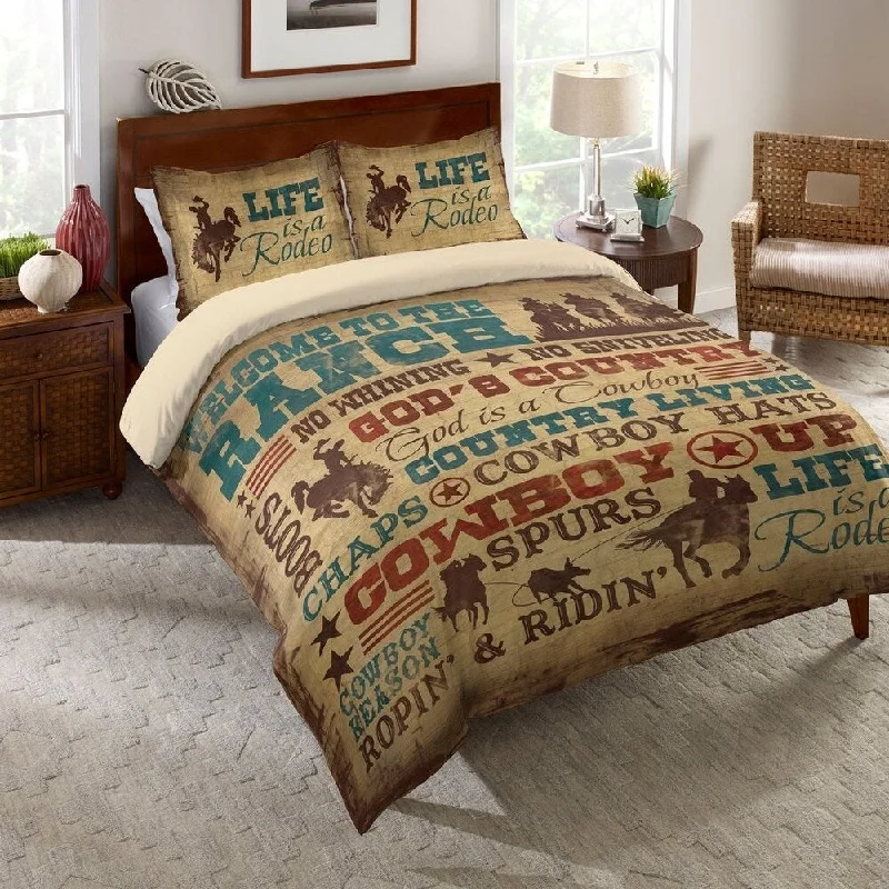 Laural Home Rodeo Words Duvet Standard Sham