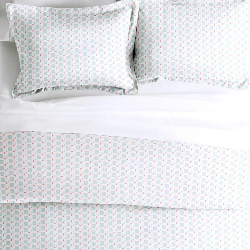 Lights in Blue Aqua Pattern Duvet Cover Set Ultra Soft Microfiber Bedding, Full/Queen