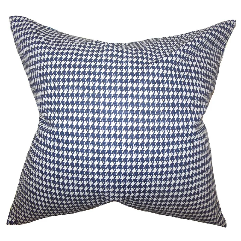 Lviv Houndstooth Euro Sham Blue