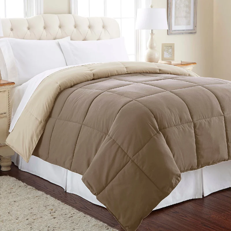 Modern Threads Down Alternative Microfiber Quilted Reversible Comforter / Duvet Insert