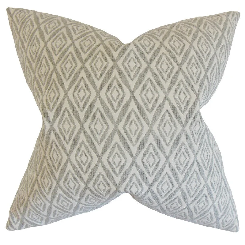 Najila Geometric Euro Sham Grey