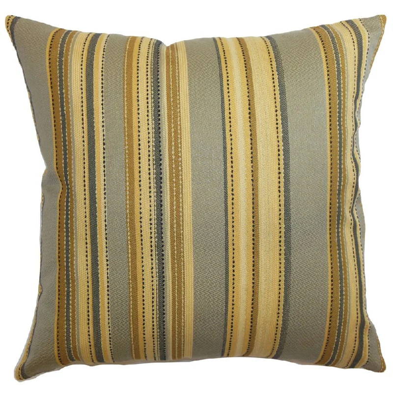 Pansy Stripes Euro Sham Gray