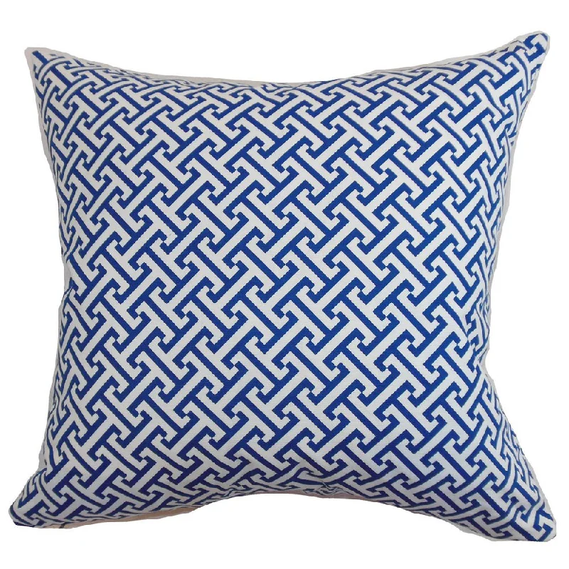 Quentin Geometric Euro Sham Blueberry