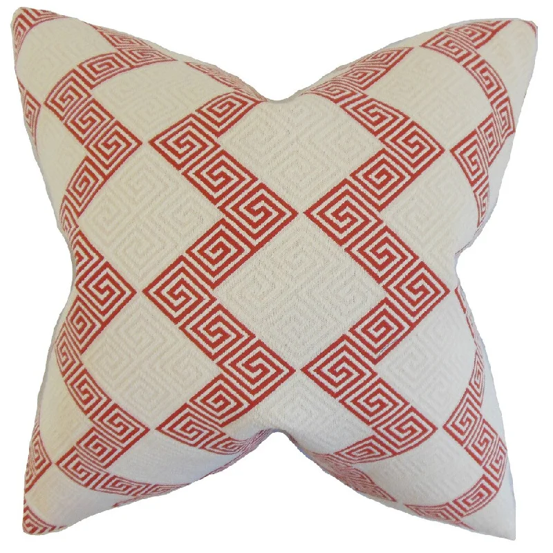 Sandrine Geometric Euro Sham Crimson