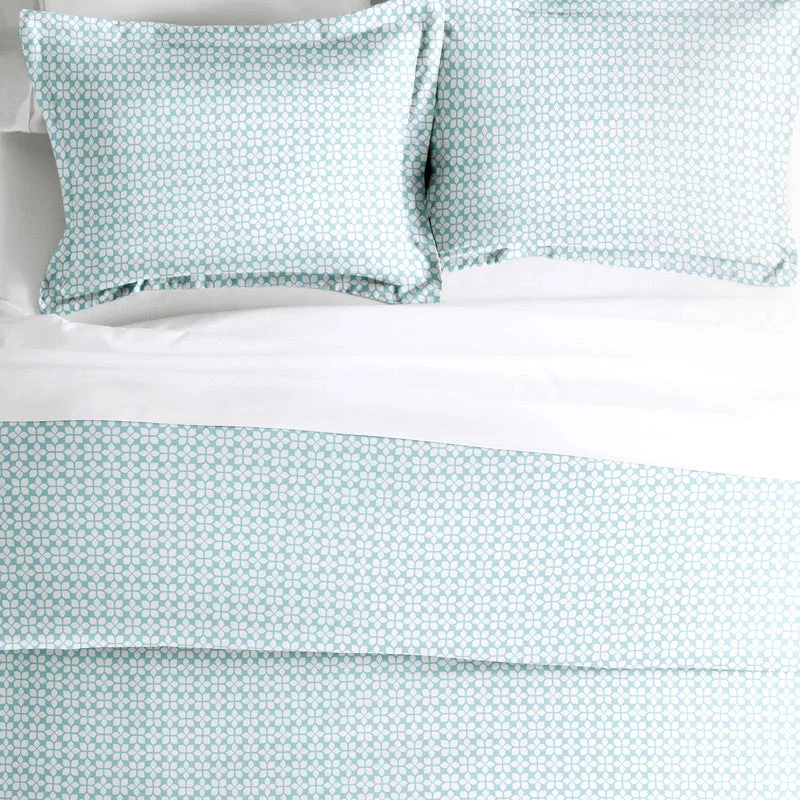 Starlight Aqua Pattern Duvet Cover Set Ultra Soft Microfiber Bedding, Twin/TwinXL