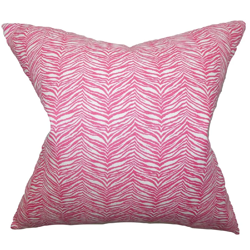 Themis Zebra Print Euro Sham Pink