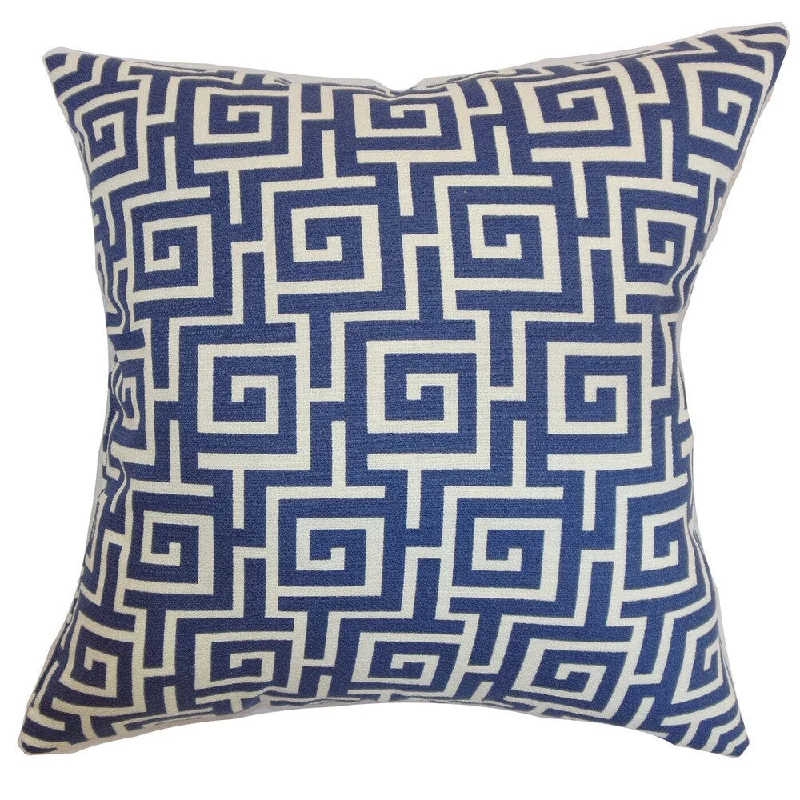 Warder Geometric Euro Sham Blueberry