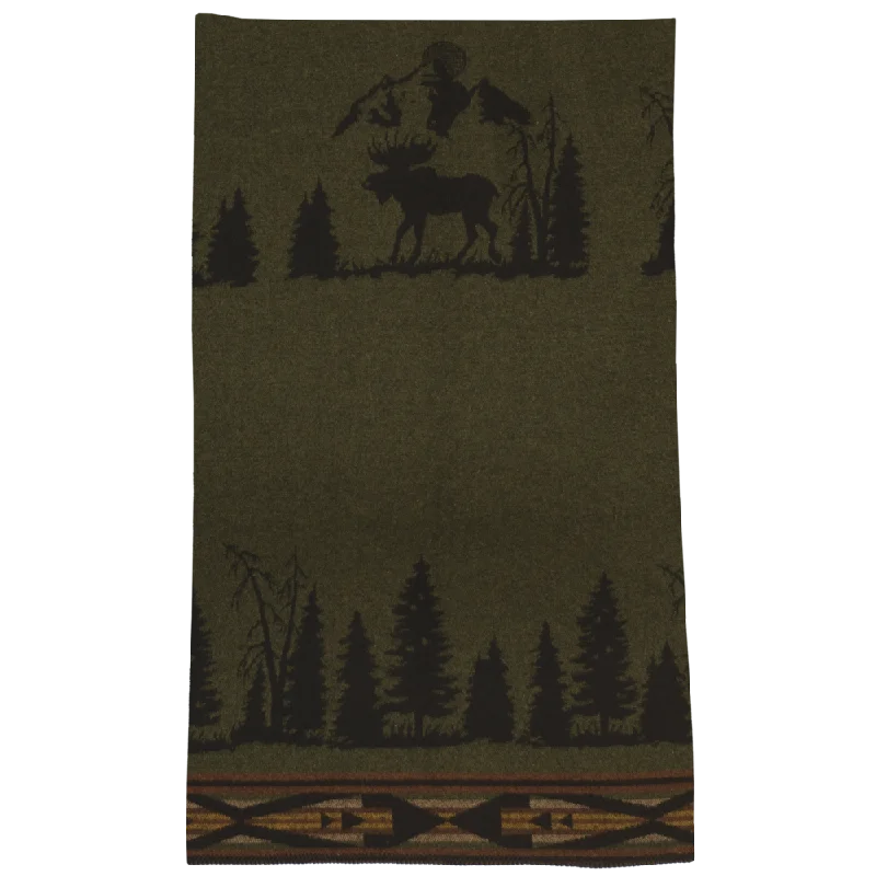 Wooded River Moose I Accent Throw