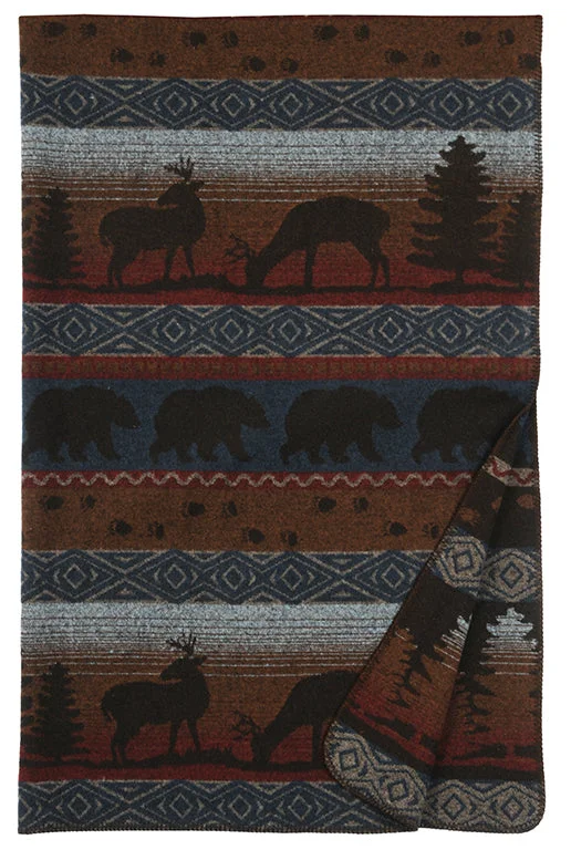 Wooded River Deer Meadow II Throw