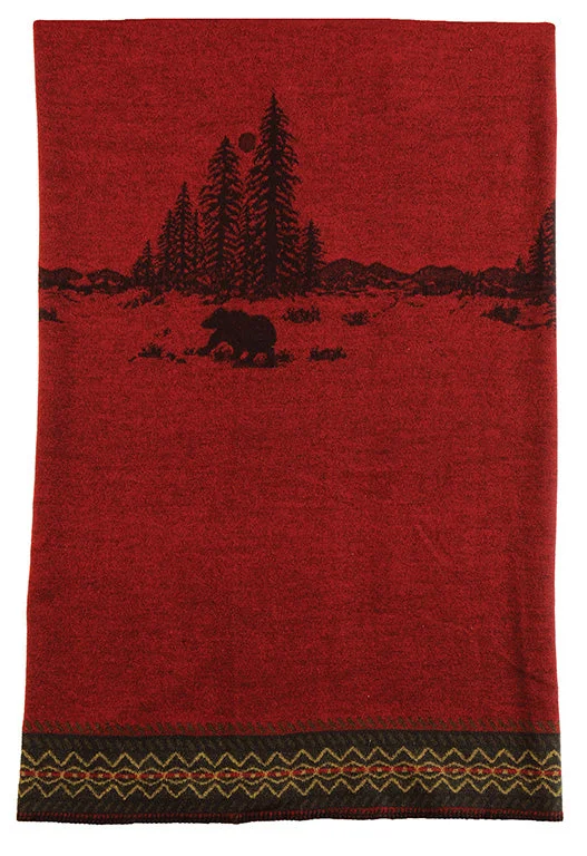 Wooded River Wooded River Bear Throw Blanket