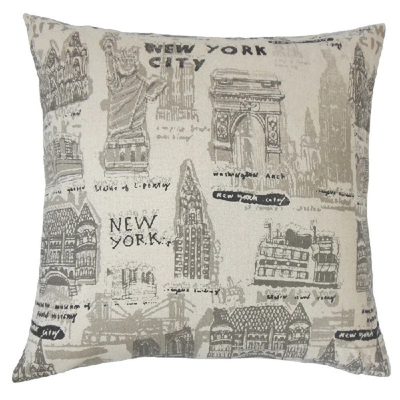 Yapany Graphic Euro Sham Grey