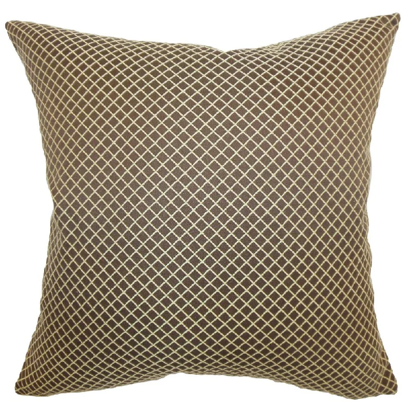 Zenobe Geometric Euro Sham Espresso