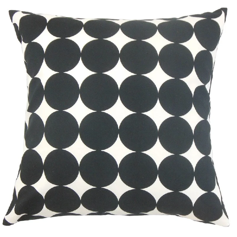 Zooey Polka Dot Euro Sham Black